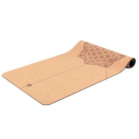 Esterilla Yoga Corcho Flor de la Vida | Natural y Antideslizante
