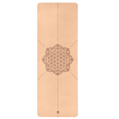 Esterilla Yoga Corcho Flor de la Vida | Natural y Antideslizante