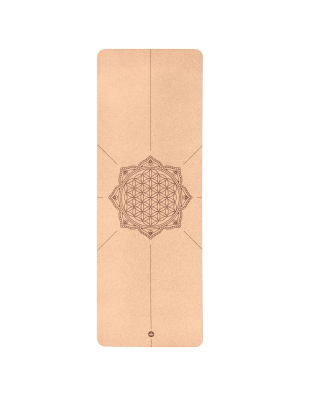 Esterilla Yoga Corcho Flor de la Vida | Natural y Antideslizante