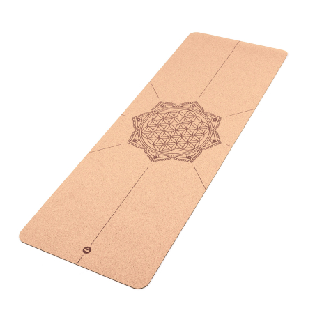 Esterilla Yoga Corcho Flor de la Vida | Natural y Antideslizante