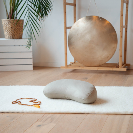 Cojín de Meditación Media Luna Ergonómico | Zafu Yoga con Funda Lavable