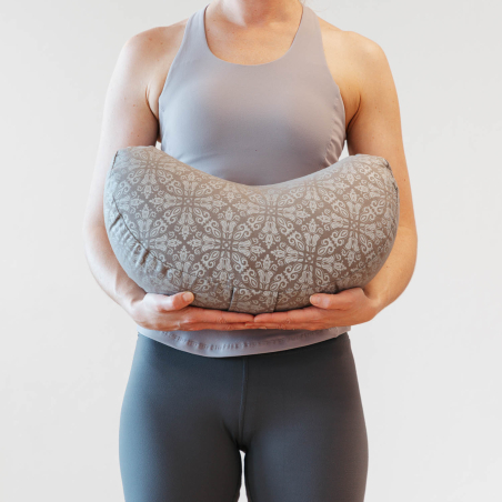 Cojín de Meditación Media Luna Luna Yogui Estampado | Yogaes
