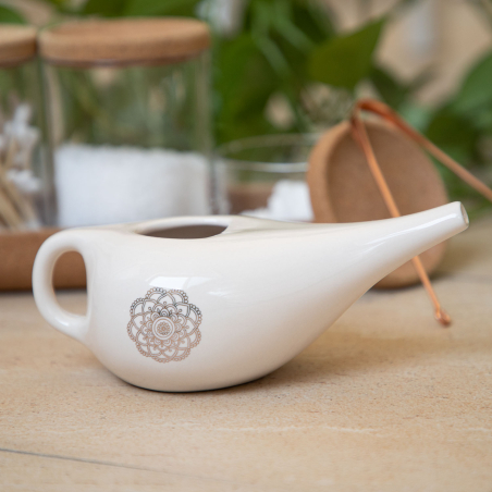Lota para Limpieza Nasal de Cerámica 250 ml | Jala Neti | Yogaes