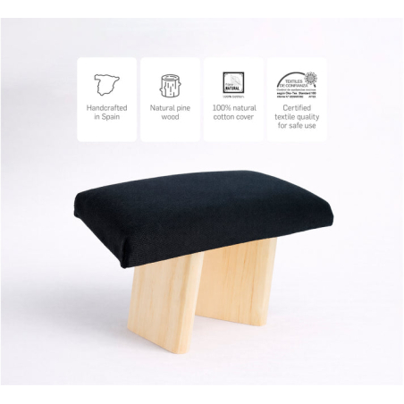 Banco de Meditación Zen Negro para Zazen | Fabricado en España
