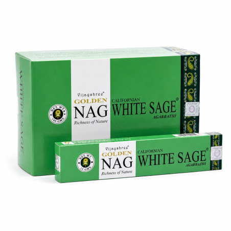 Golden Nag White Sage | Incienso Masala de Salvia Blanca 12 x 15 g