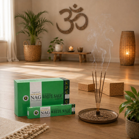 Golden Nag White Sage | Incienso Masala de Salvia Blanca 12 x 15 g