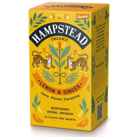 Infusión Limón y Jengibre Ecológica Hampstead | 20 Bolsitas