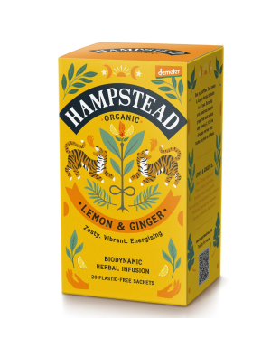 Infusión Limón y Jengibre Ecológica Hampstead | 20 Bolsitas