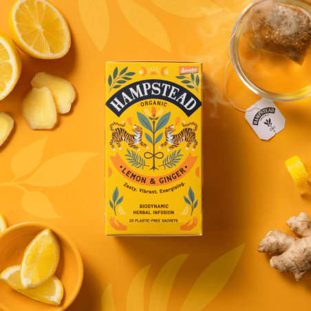 Infusión Limón y Jengibre Ecológica Hampstead | 20 Bolsitas