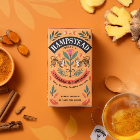 Infusión Cúrcuma y Canela Ecológica Hampstead | 20 Bolsitas