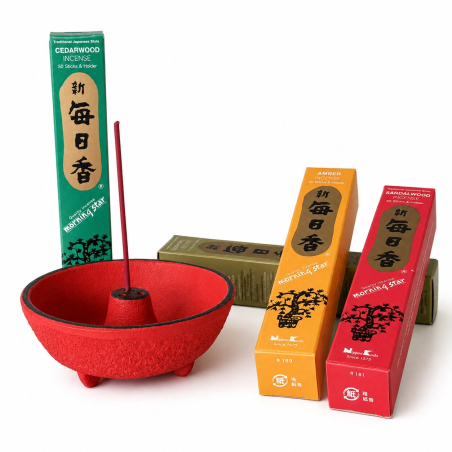 Incensario Fuente Iwachu con 4 Inciensos Morning Star | Yogaes