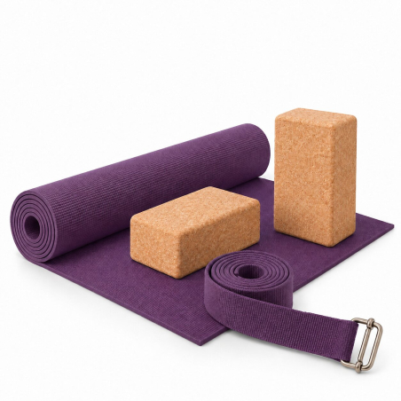 Set Yoga Asana + Cinturón + 2 Bricks de Corcho