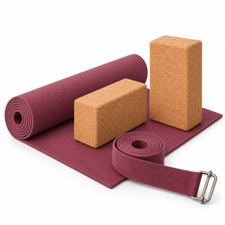 Set Yoga Asana + Cinturón + 2 Bricks de Corcho