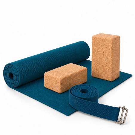 Set Yoga Asana + Cinturón + 2 Bricks de Corcho