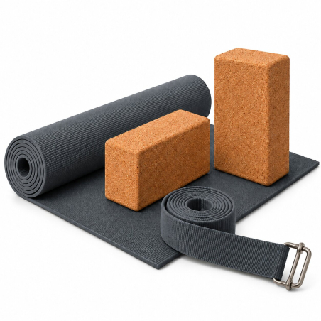 Set Yoga Asana + Cinturón + 2 Bricks de Corcho