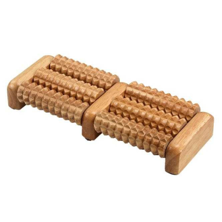 Rodillo Masajeador de Pies de Madera 6 Rodillos | Yogaes