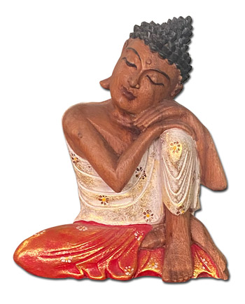 Buda madera serenidad