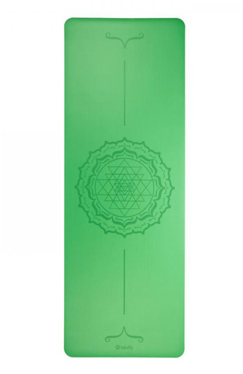 Esterilla de yoga Phoenix verde mandala 4 mm