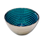 Incensario plateado azul