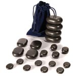 Set piedras volcnicas para masaje 20 pc. 